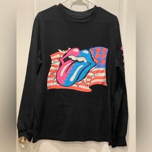 Rolling Stones Steel Wheels Long Sleeve Black T-Shirt Mens M